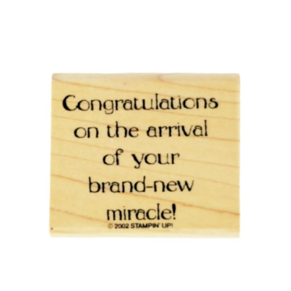 Stampin Up Rubber Stamp Baby Theme Congratulations